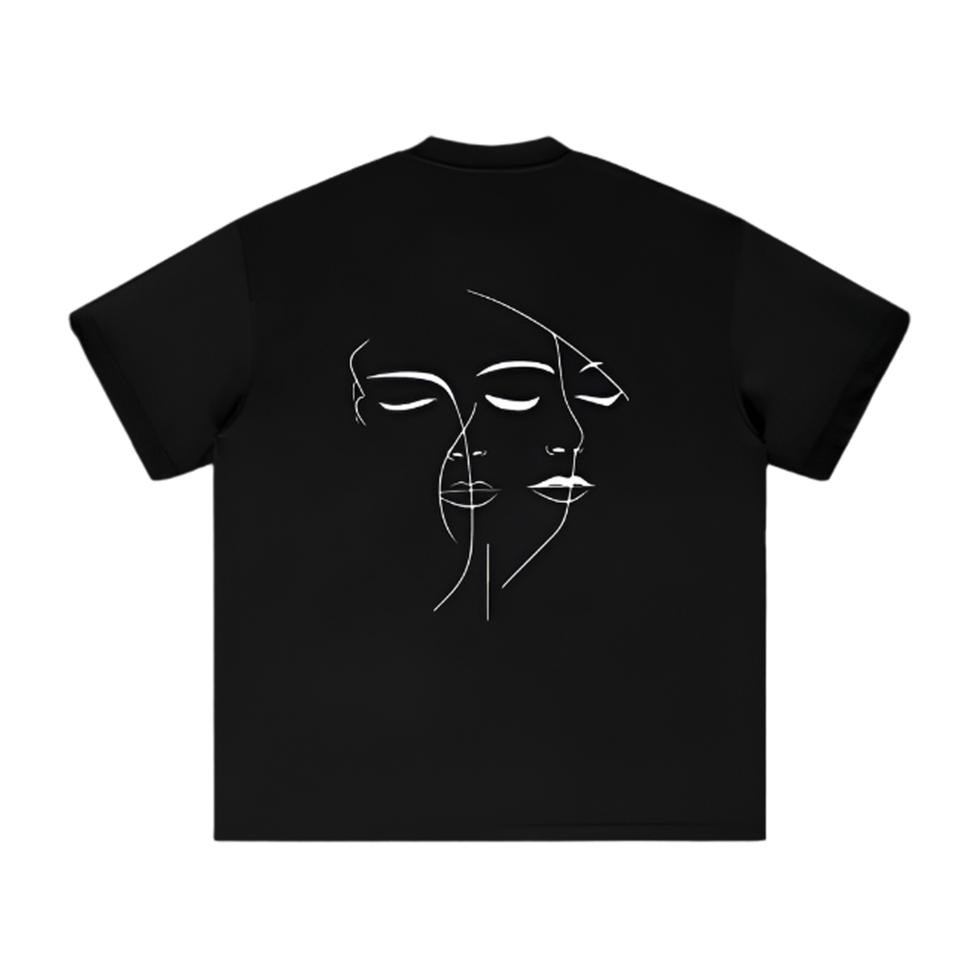 "Two Faced" Shirt Black